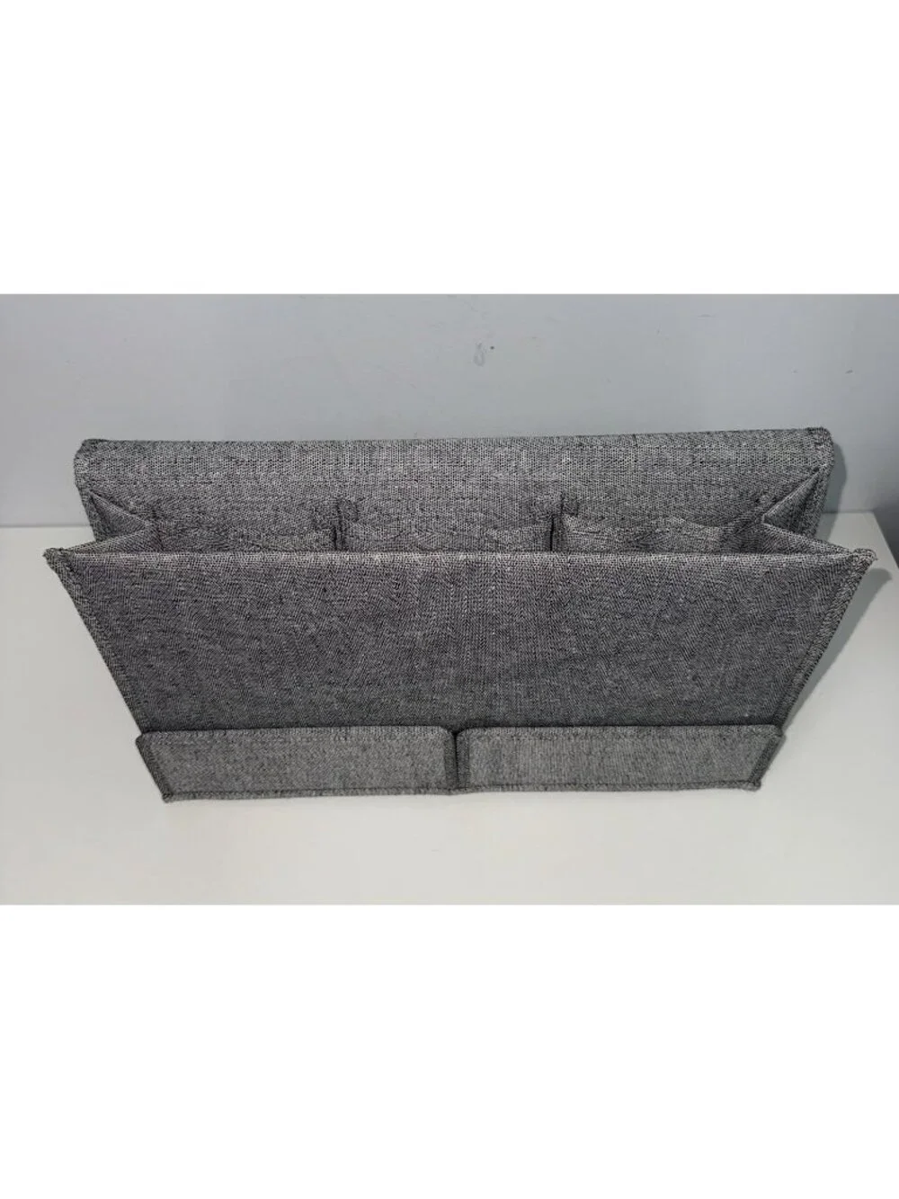 Bedside Caddy Gray Hanging Organizer W/ Power Strip Pocket Dorm Room Bunk Bed